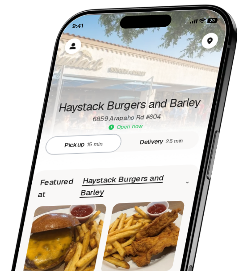 Haystack Burgers and Barley app preview